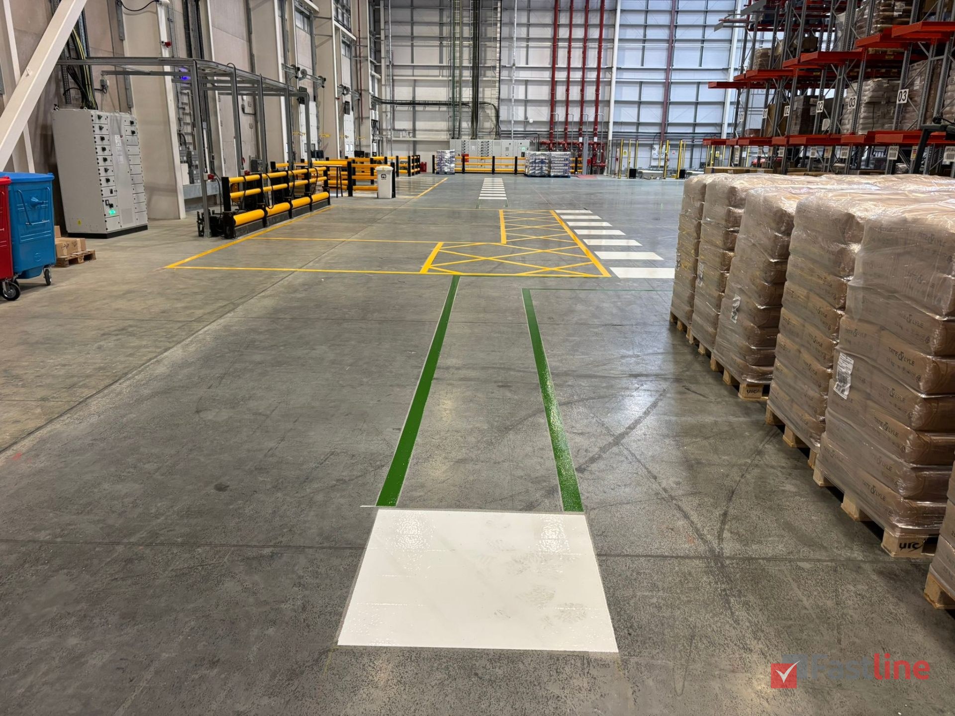 Hazard zones line marking by Fastline