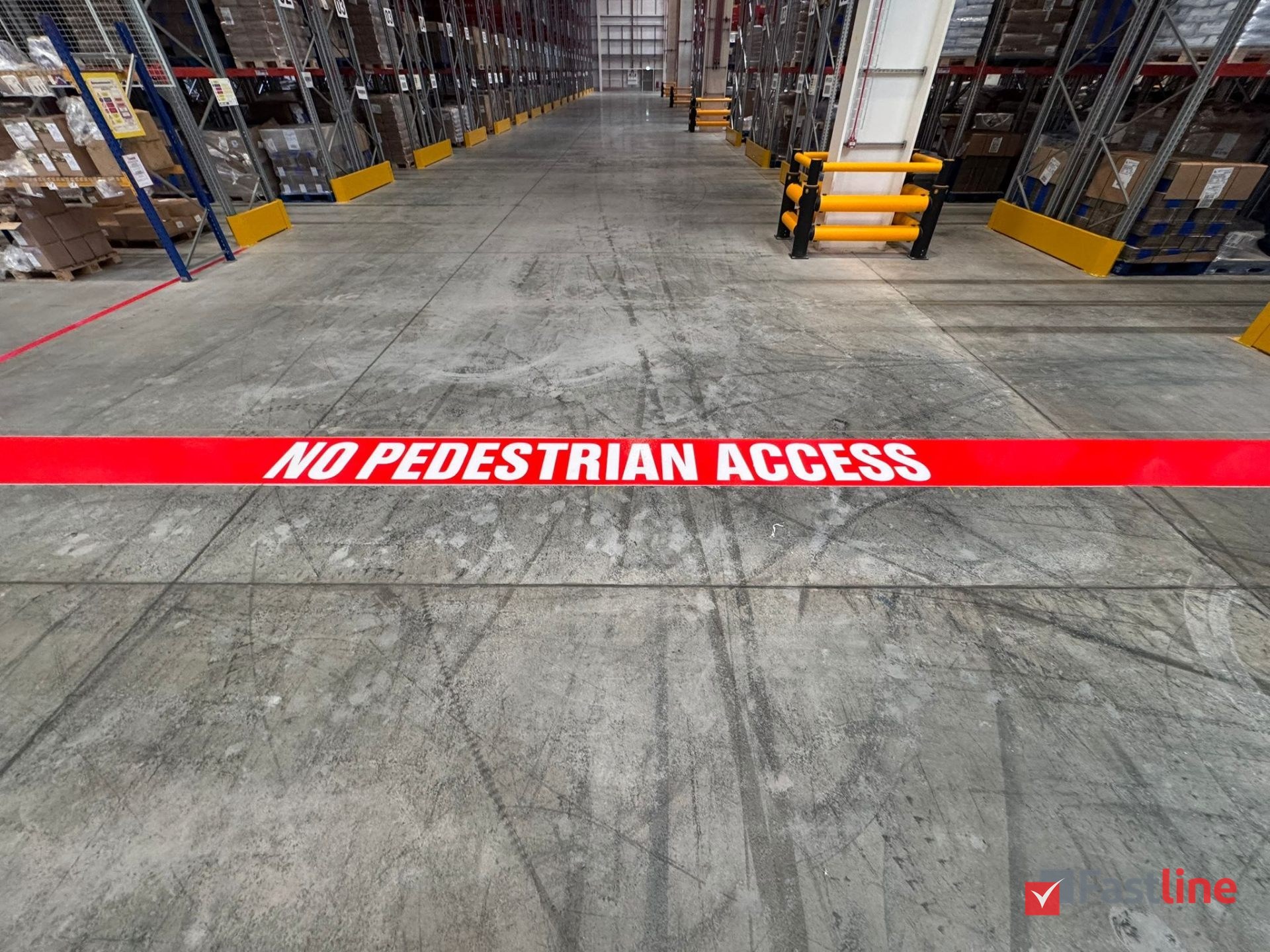 Safety zones line marking by Fastline